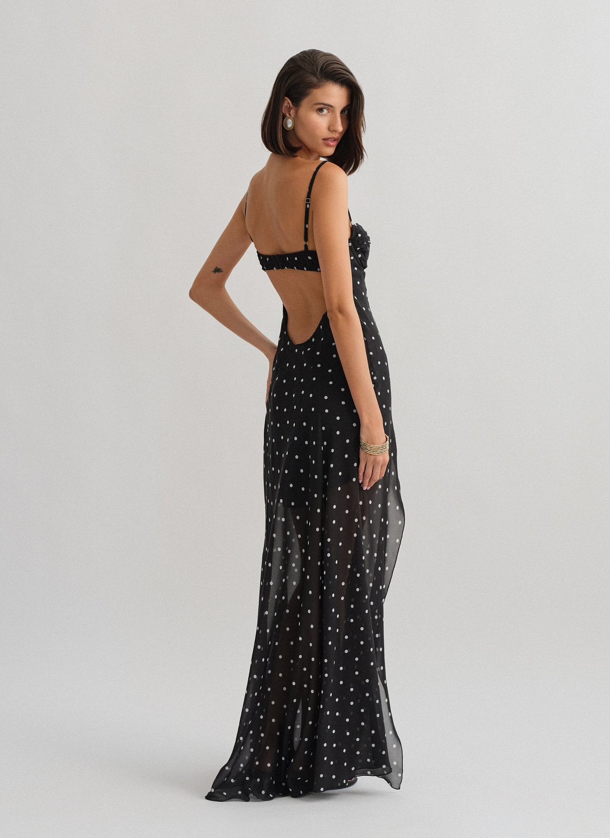 Polka dots maxi φόρεμα-1