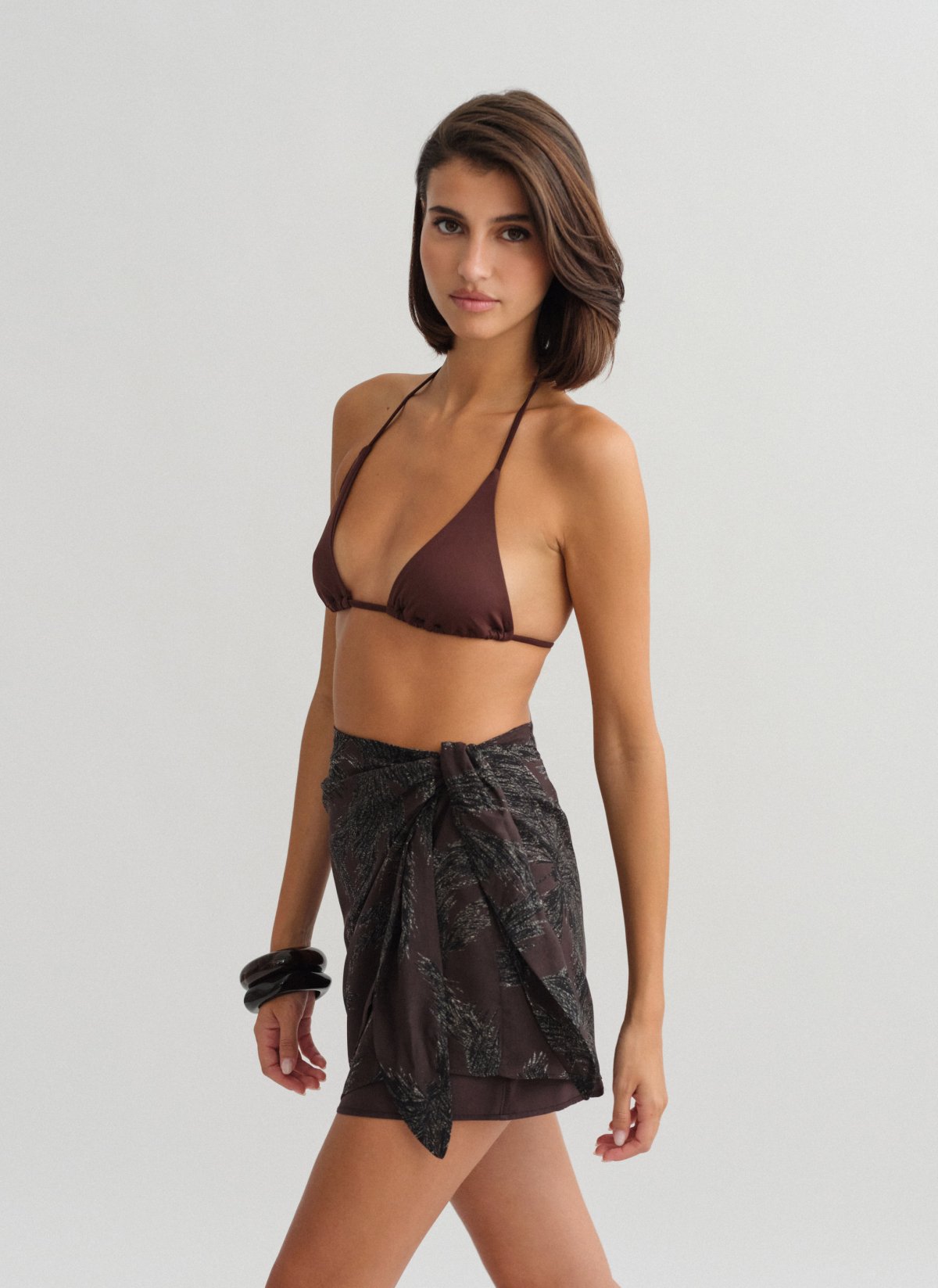 Printed mini wrap skirt-10