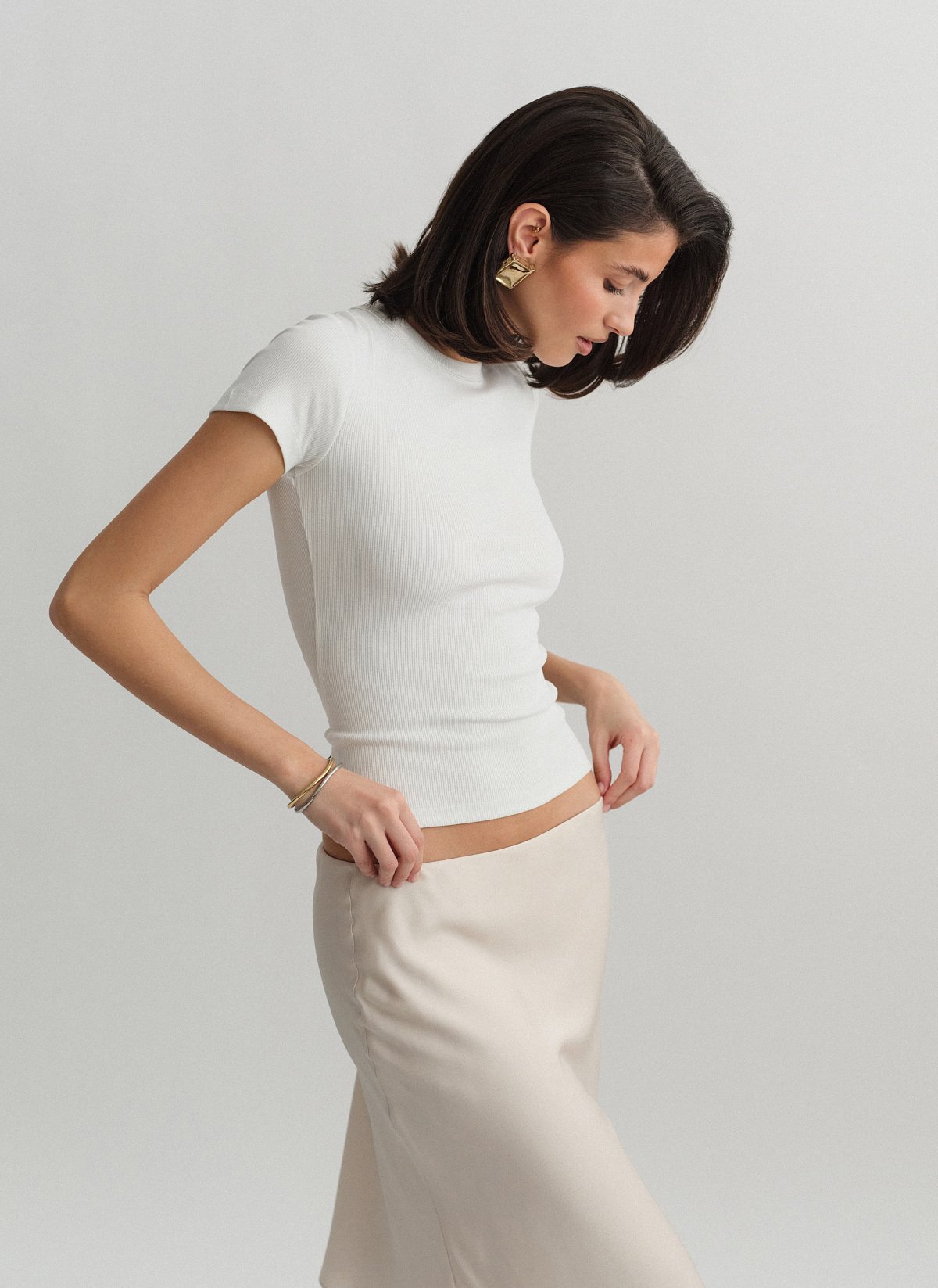 Basic κοντομάνικη μπλούζα ριπ-7