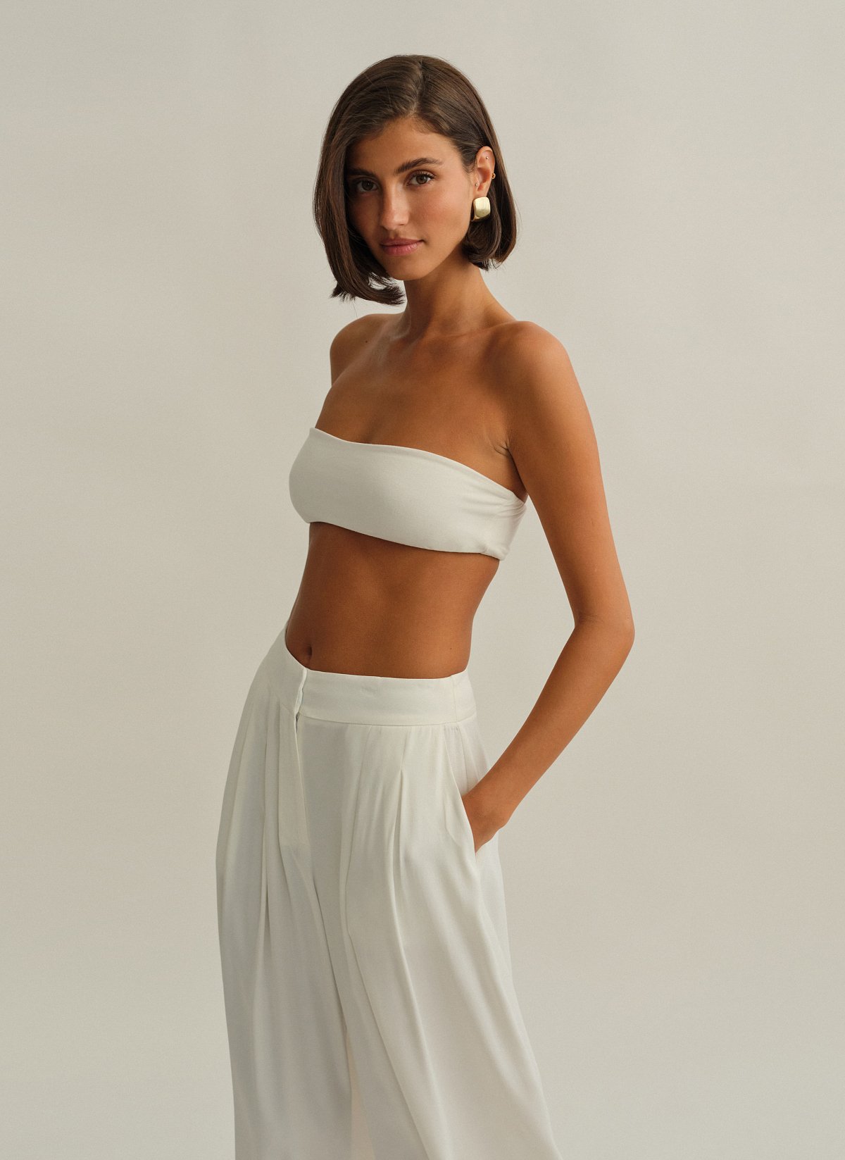 Strapless crop top bamboo-1