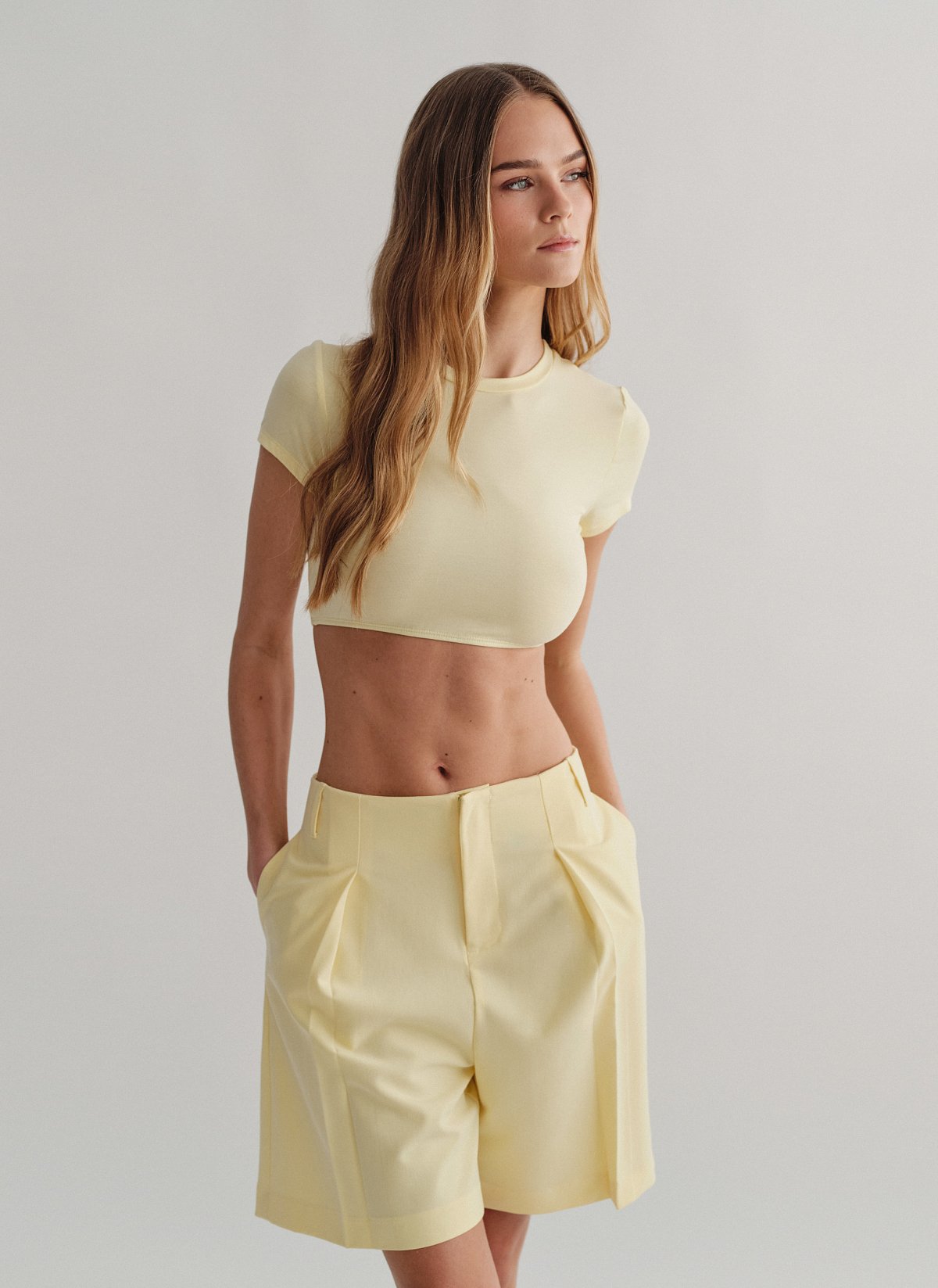 Bamboo crop top with elastic band-28