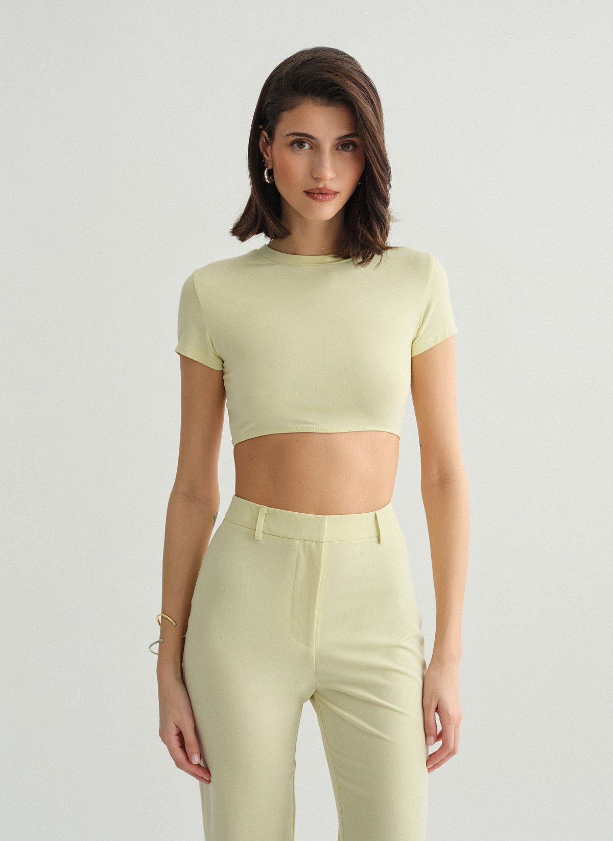 Bamboo crop top with elastic band-15
