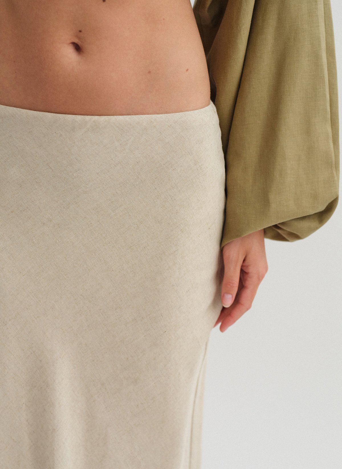 Linen maxi skirt-10