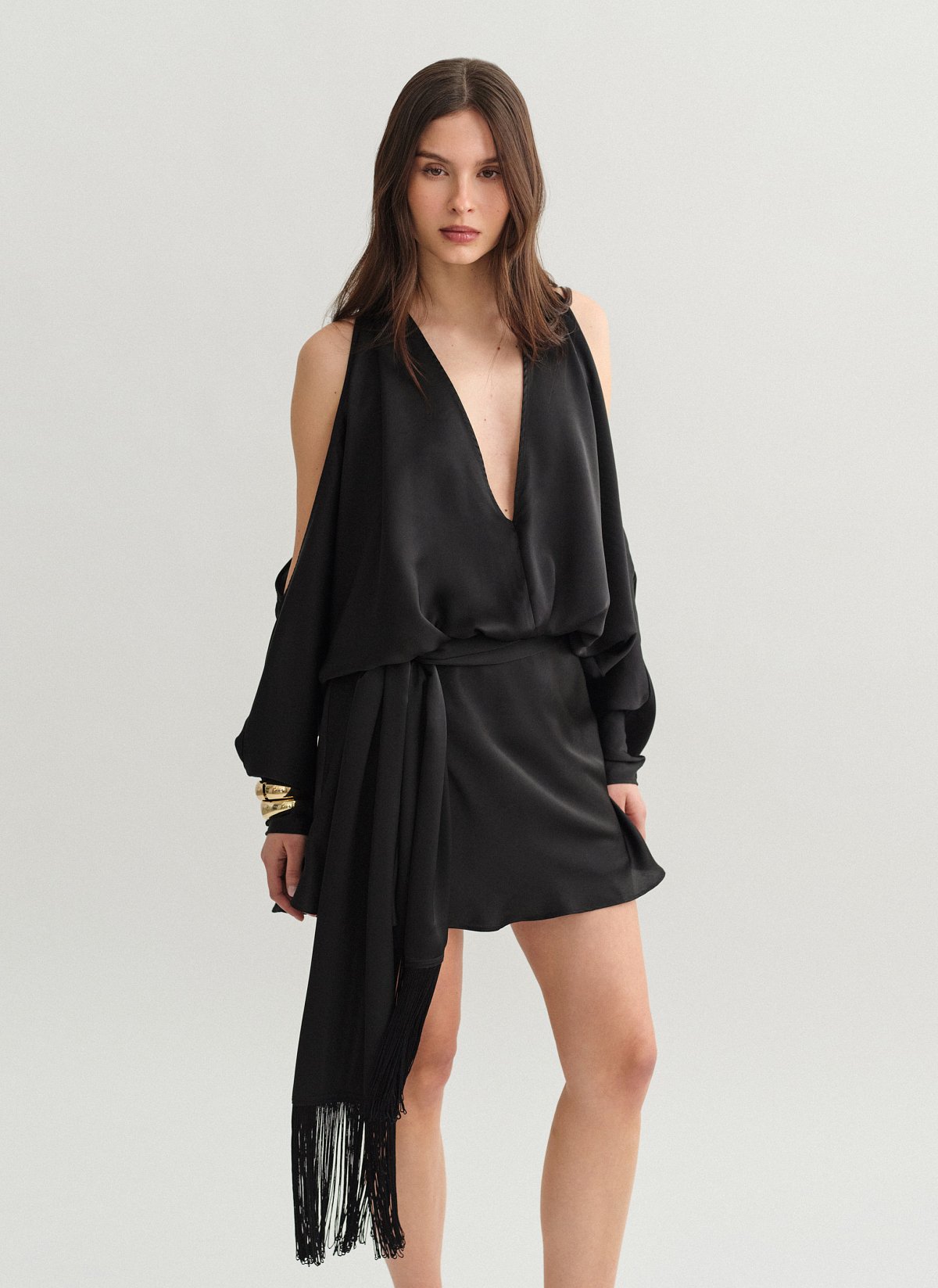 Σατέν φουλάρι με κρόσσια-6