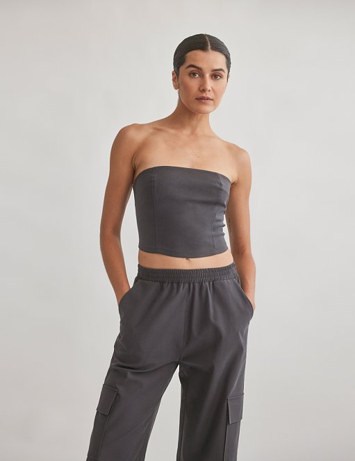 Product: Corset top with topstitching