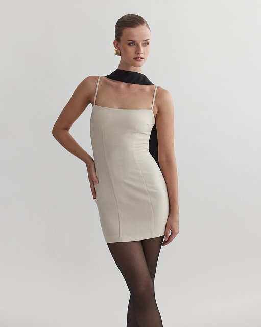 Γυναικείο υφασμάτινο μίνι φόρεμα