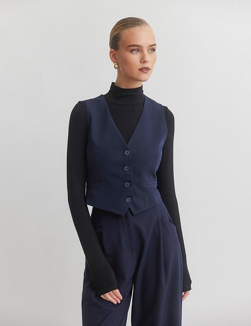 Γυναικείο basic υφασμάτινο γιλέκο