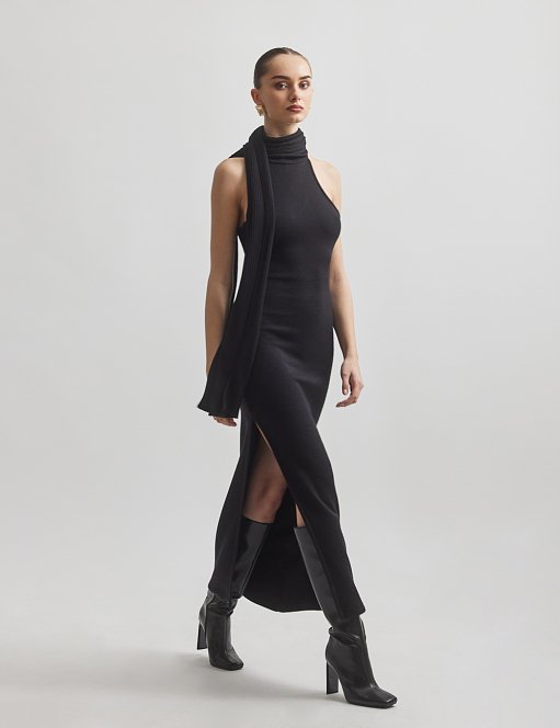 Προϊόν: Πλεκτό αμάνικο μακρύ φόρεμα