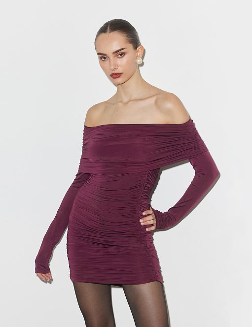 Product: Off-shoulder mini dress