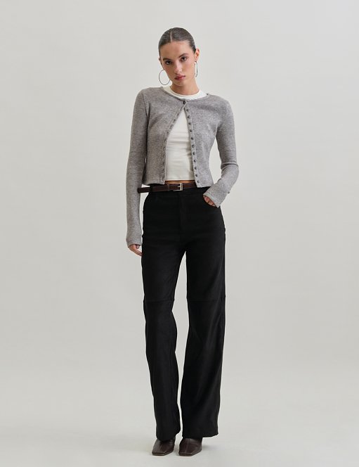 Product: Trousers with suede texture