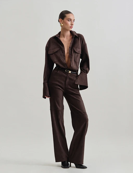 Product: Trousers with suede texture