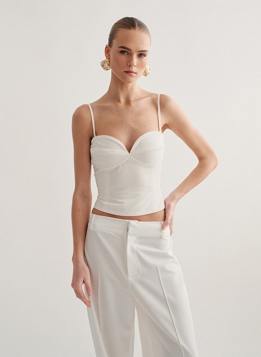 Γυναικείο υφασμάτινο κορσέ τοπ