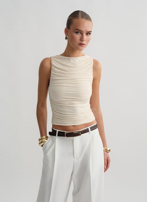 Προϊόν: Αμάνικη μπλούζα με σούρες