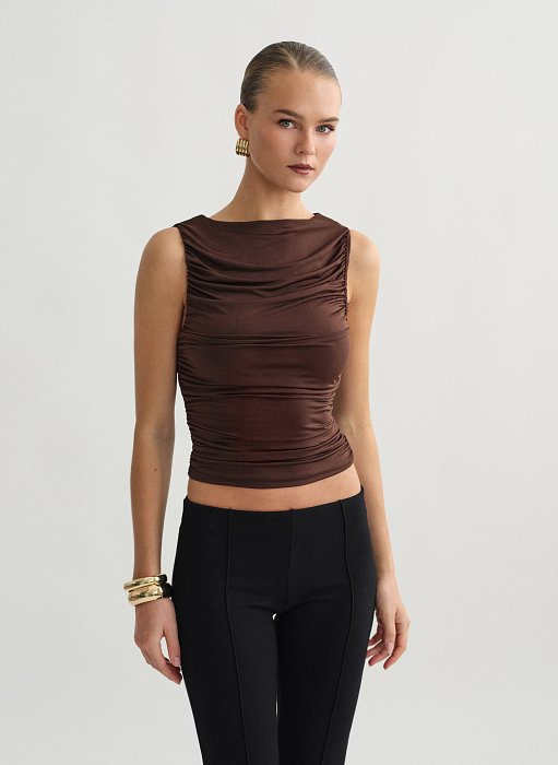 Προϊόν: Αμάνικη μπλούζα με σούρες