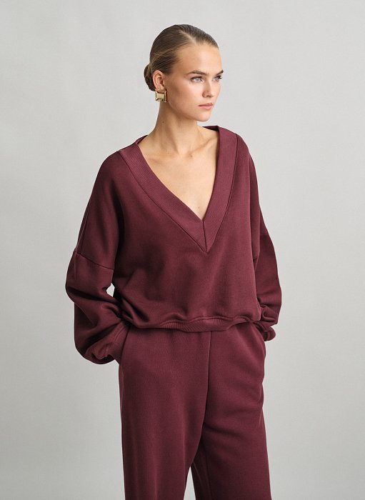 Product: V-neck sweatshirt