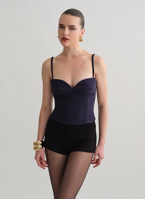 Γυναικείο βελούδινο κοτλέ κορσέ τοπ