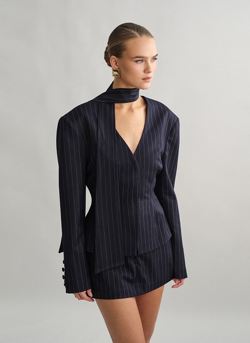 Product: Fitted striped blazer