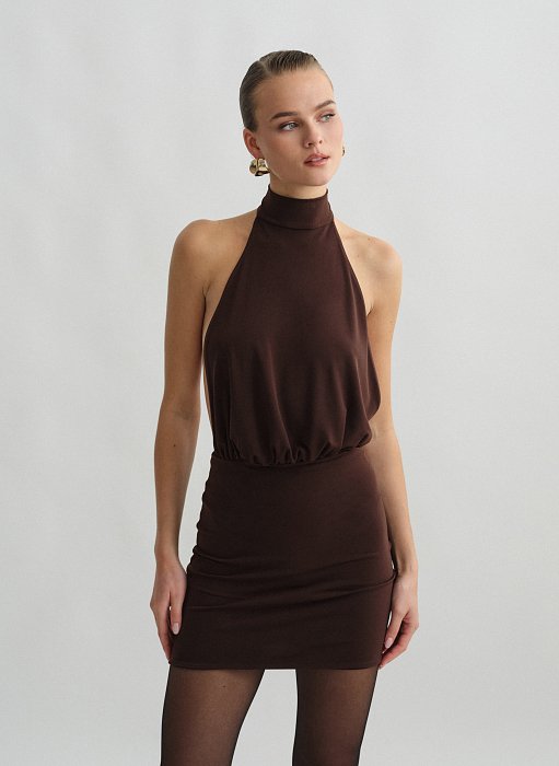 Προϊόν: Halter μίνι φόρεμα με ανοιχτή πλάτη