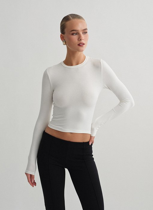 Γυναικείο basic μακρυμάνικο τοπ bamboo