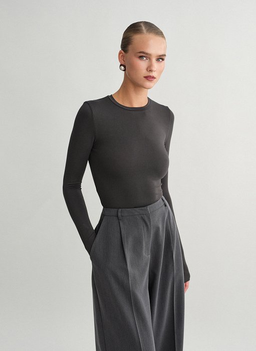 Γυναικείο basic μακρυμάνικο τοπ bamboo