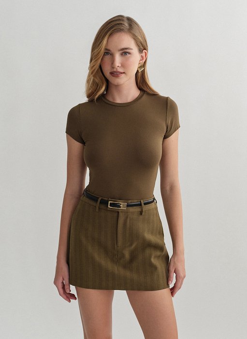 Γυναικείο κοντομάνικο basic τοπ bamboo