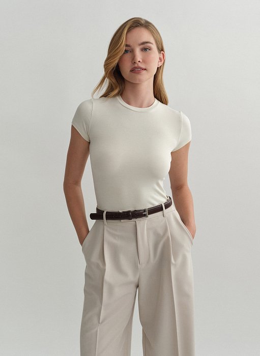 Γυναικείο κοντομάνικο basic τοπ bamboo