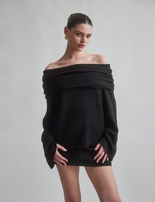 Προϊόν: Ριχτό off-shoulder πουλόβερ