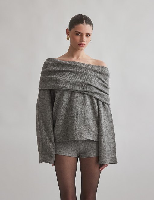 Προϊόν: Ριχτό off-shoulder πουλόβερ