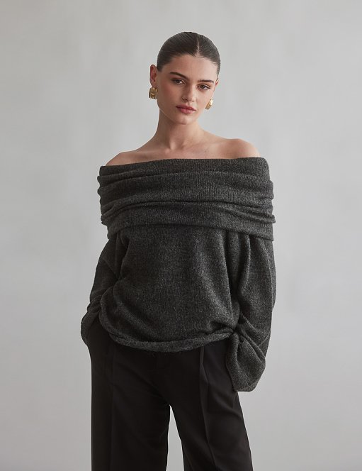 Προϊόν: Ριχτό off-shoulder πουλόβερ