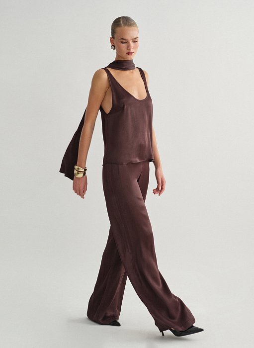 Γυναικείο σατέν φουλάρι