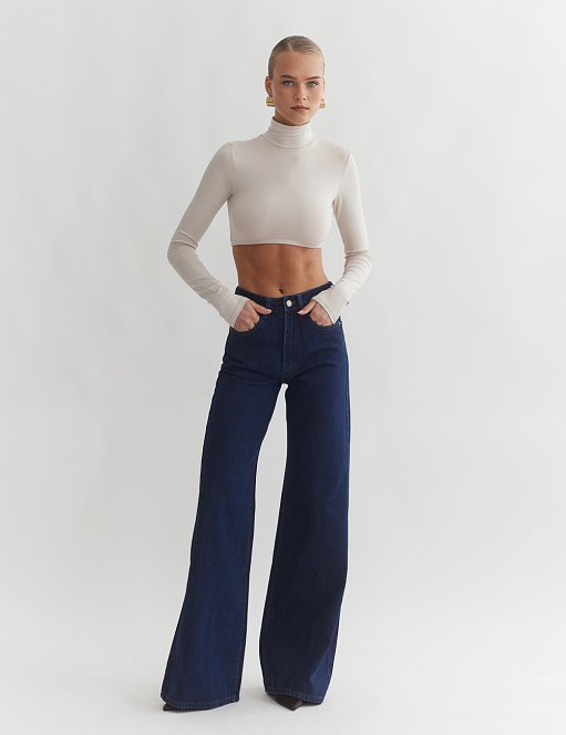 Προϊόν: Τζιν wide leg μπλε σκούρο