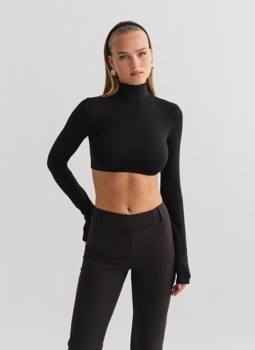 Product: Bamboo turtleneck crop top