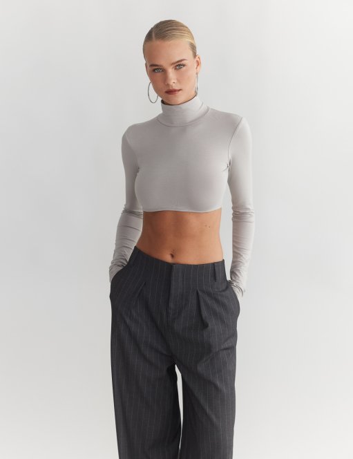 Product: Bamboo turtleneck crop top