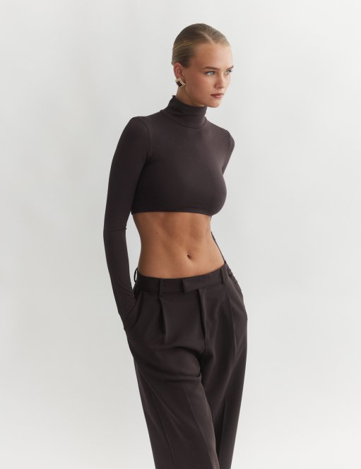 Product: Bamboo turtleneck crop top