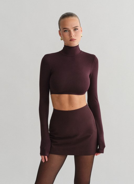 Product: Bamboo turtleneck crop top