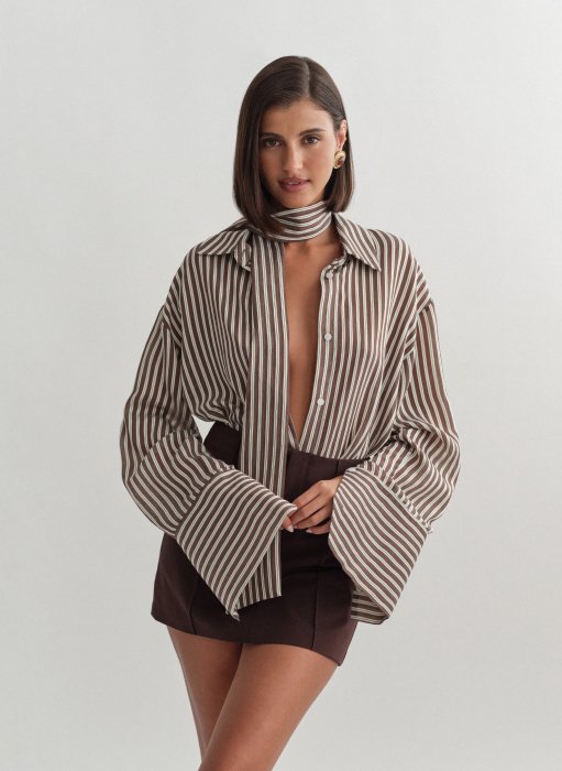 Product: Striped shirt with cuff detail