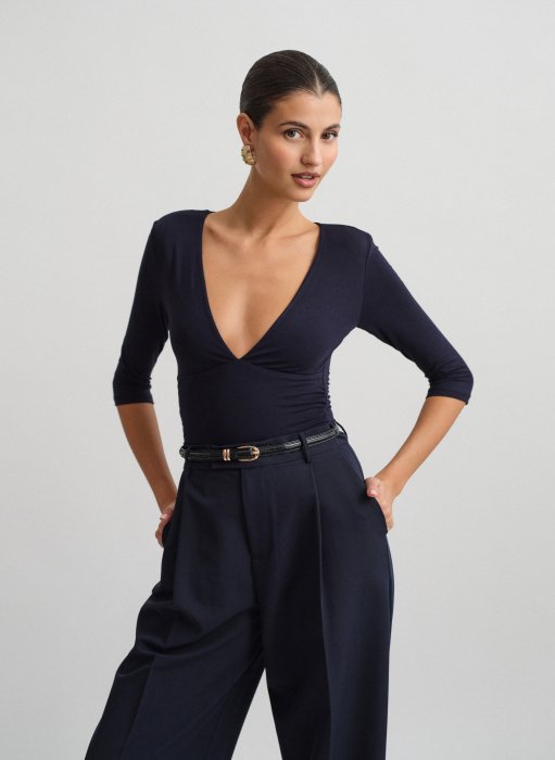 Product: Bamboo blouse with three-quarter sleeves