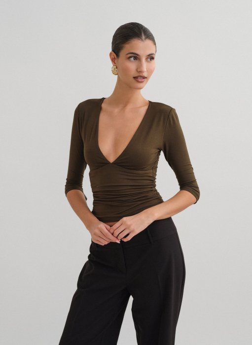 Product: Bamboo blouse with three-quarter sleeves