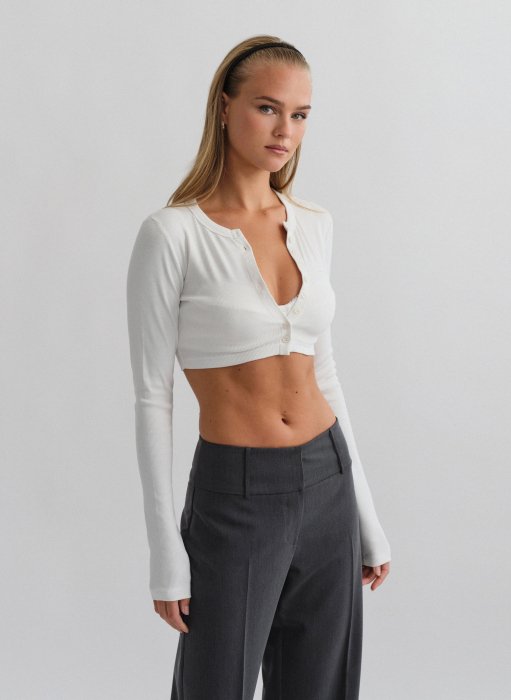 Product: Longsleeve ribbed cropped cardigan