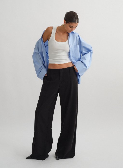 Product: Textured low-rise trousers