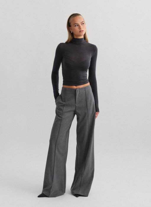 Product: Textured low-rise trousers