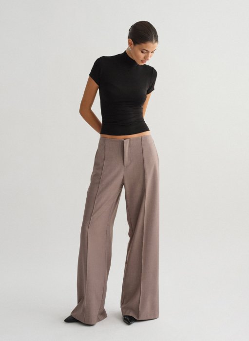 Product: Textured low-rise trousers