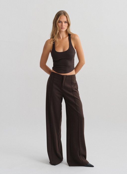 Product: Textured low-rise trousers
