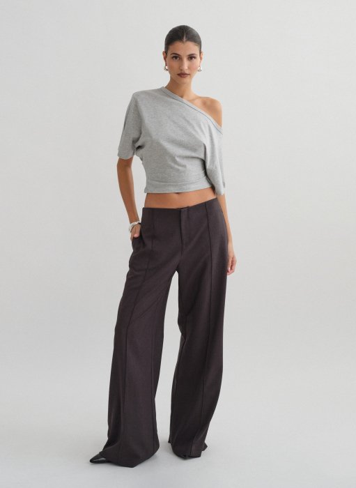 Product: Textured low-rise trousers