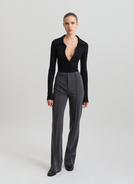 Product: High-waist straight-leg trousers