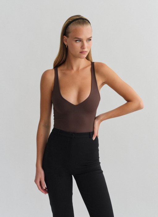 Product: Bodysuit with V-cut neckline