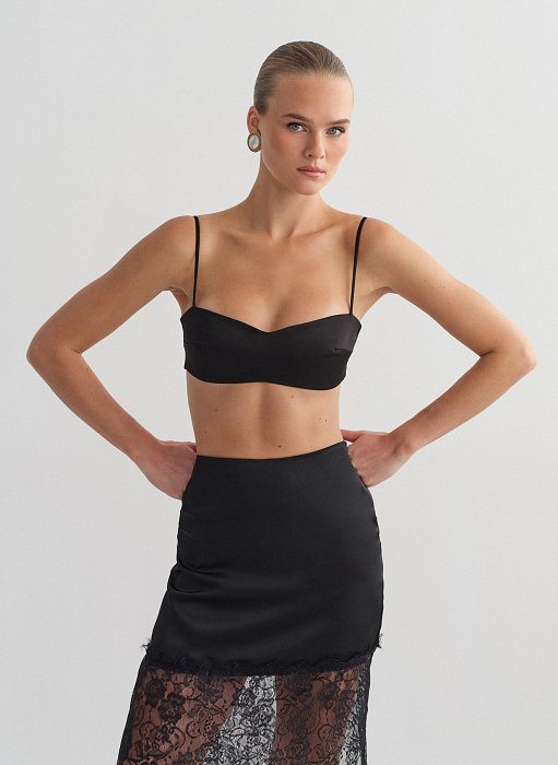 Προϊόν: Σατέν bustier crop τοπ
