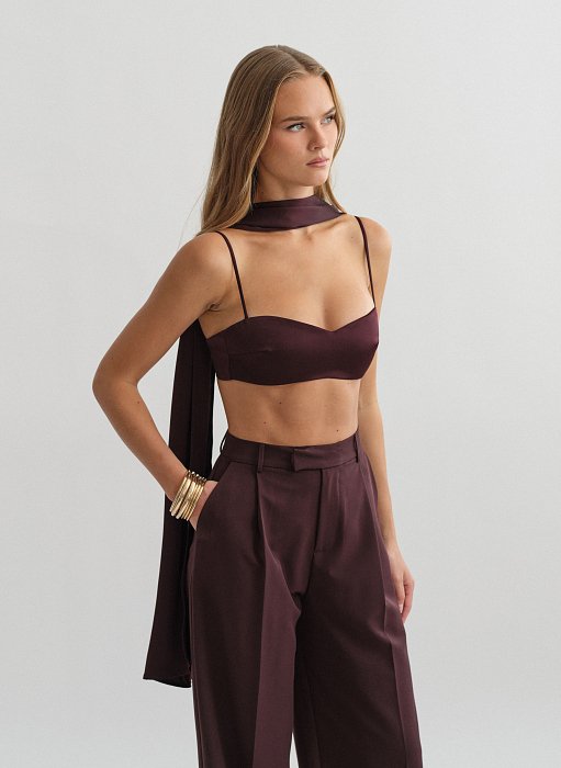 Προϊόν: Σατέν bustier crop τοπ