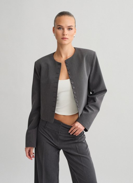 Product: Cropped blazer with buttons