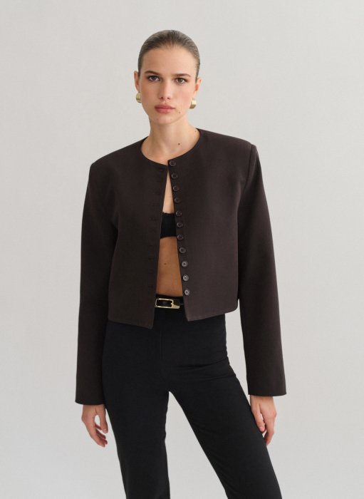 Product: Cropped blazer with buttons